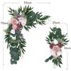 2pcs Artificial Wedding Arch Flowers Greenery Arbor Floral Arrangement Party Reception Backdrop Decor Multiple Style Ceremony