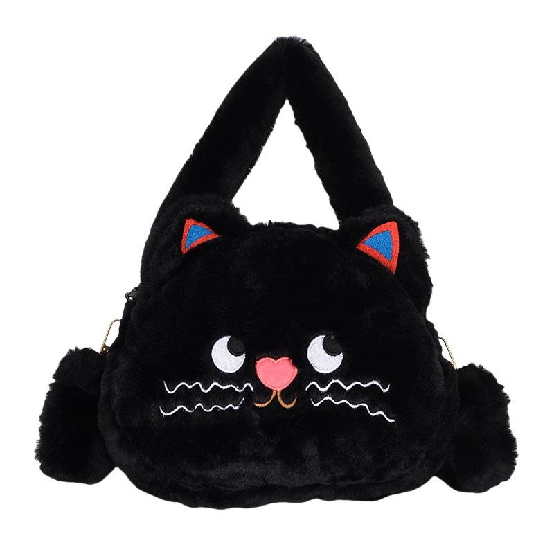 Vitality Girl Cute Big Head Doll Hand Bag Ins Soft Girl Going Out To Store Handbag Student Messenger Bag Bag