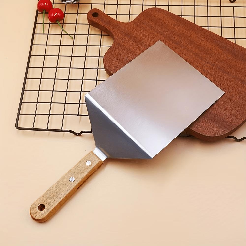 1pc Stainless Steel Spatula, Stainless Steel Cooking Spatula, BBQ Spatula, Teppanyaki Spatula, Steak Knife Spatula, Pizza Spatula