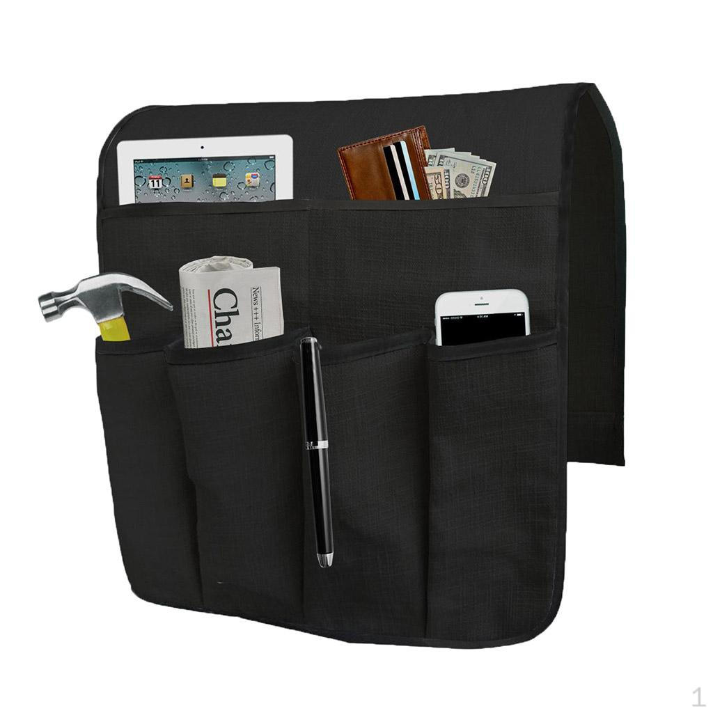 Leather Sofa Couch Remote Control Holder Armrest Caddy Pocket Organizer Storage Bag for Cellphone чёрный 1290₽