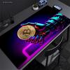 Large Gaming HD Mousepad Bitcoin Mouse Pad Anti-slip Rubber Mouse Mat Computer Gamer Desk Mat Stitched Edge Black Gamer Mousepad