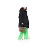 Adidas Solid Color Logo Print Hooded Mid-Length Down Coat Women Coats Black GV1846