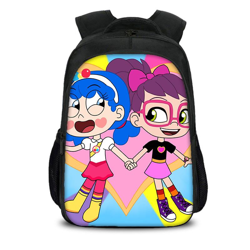 Abby Hatcher double-layer backpack with cartoon print, the best birthday gift for boys and girls going to school