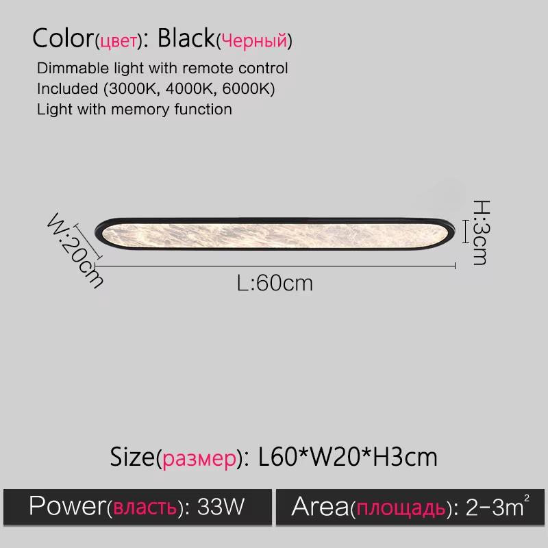 

Балконный светильник Потолочный светильник Современный простой минималистичный длинный коридорный светильник Ультратонкий светильник Cloud для крыльца Diameter -60cm чёрный
