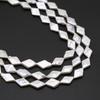 1String, White Rhombus Pearl 8×12mm, Fashion Women Natural Freshwater Pearl Beads for Jewelry Making DIY Crafts, Luxury Bulk Gifts 36cm