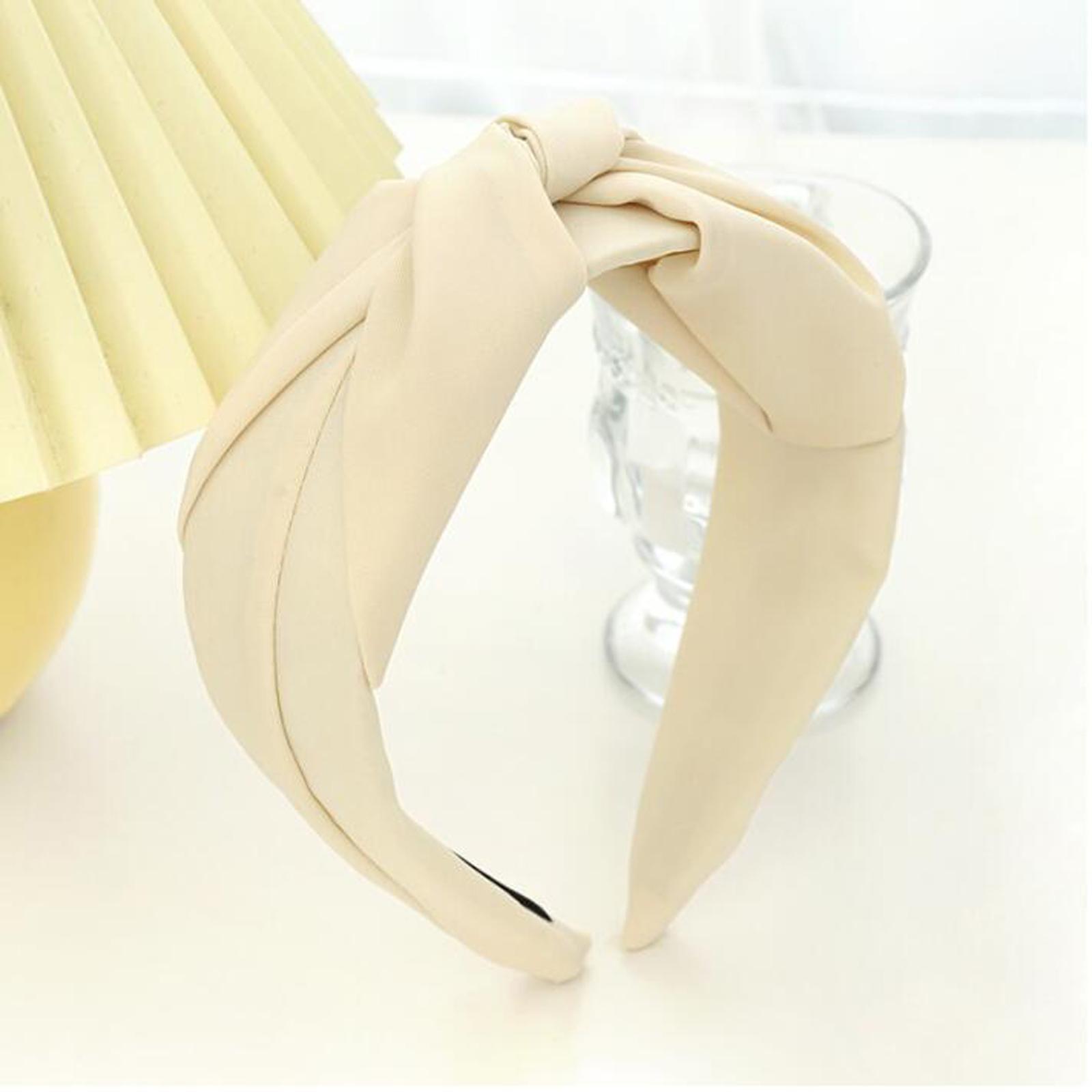 

PROLY Новая Мода Женские Аксессуары для Волос Широкий Бок Однотонная Повязка для Волос Центральный Узел Кросс Тюрбан Взрослая Повязка на Голову