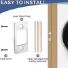 Metal Door Strikes Plate Corrector Large Hole Round Corner Strikes Backplate Prevents Sticking and Misalignment