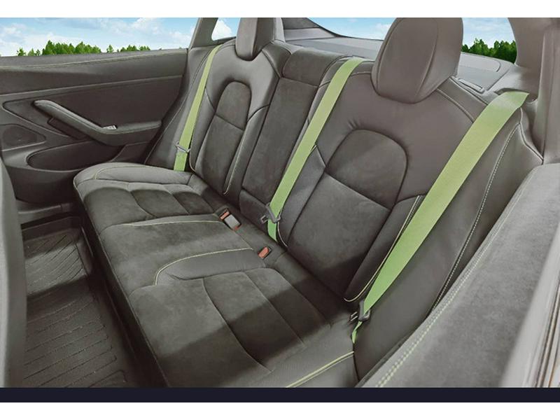 Pink Alcantara Interior Upgrade for Tesla: Personalized Multi-Color Design