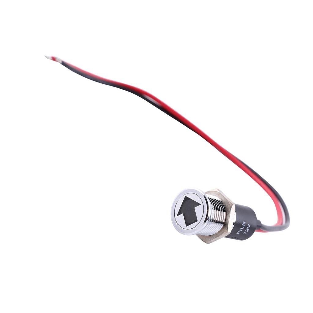 12V 14mm LED Dash Panel Warning Fog Turn Light Indicator Bike Car Boat Lamp Red Blue Green
