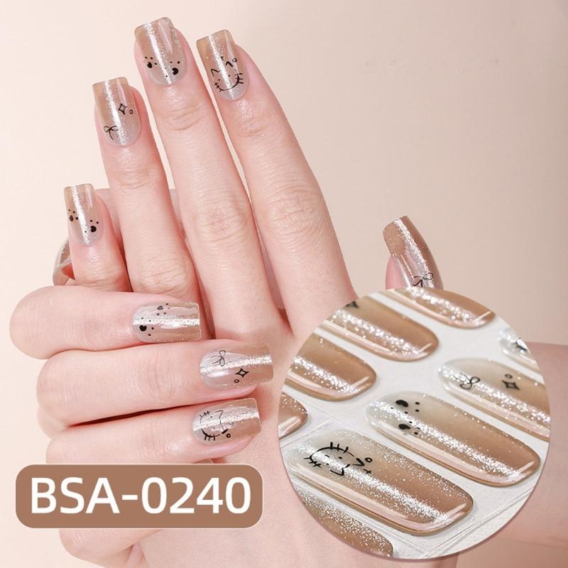 Easy Application Gel Nail Wraps Full Cover Manicure No Nail Lamp Needed Home Manicure Essential for Home Use