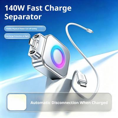 Auto Power Cutoff Charge Separator 140W Type-c Full Charge Disconnect Protector Intelligent Temperature Control Safe Charging