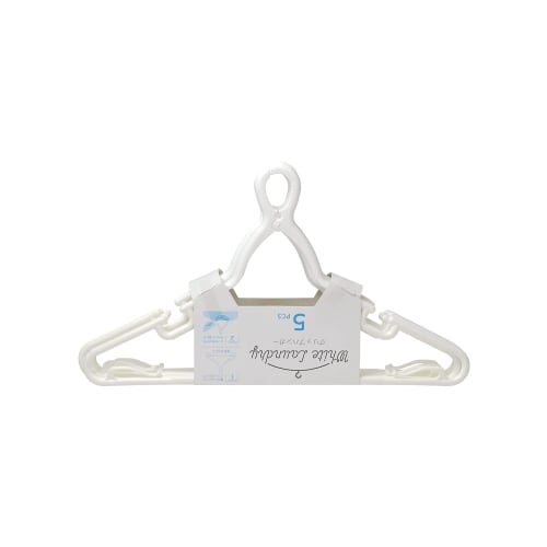 Strix Design Grip Hangers, 10 Pieces (2 Sets of 5 Pieces), White, Laundry, Indoor Drying, Simple Design, SB-090