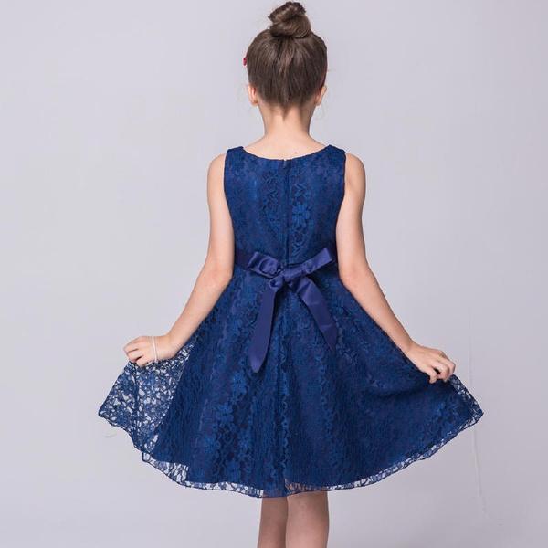 New Girls Party Prom Dress Children Lace Flower Children Girls Elegant Wedding Ceremony Birthday Dresses Teen Prom Dresses