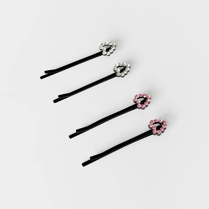 [2SET] heart cubic hair pin (2colors)