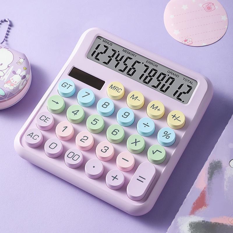 Dopamine Dual-Power Multifunctional Calculator: Stylish, Adorable, and Portable for Office and Desktop Use
