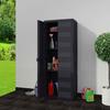 Armoire de rangement - vidaXL - Noir - 3 étagères - Extérieur - Meuble de jardin