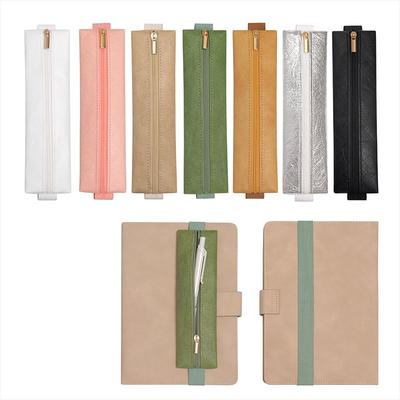 1pcs Adjustable Elastic Band Pen Holder,  Dupont Paper Materials Leather Pen Sleeve Pouch Journal Waterproof Pencil Holder