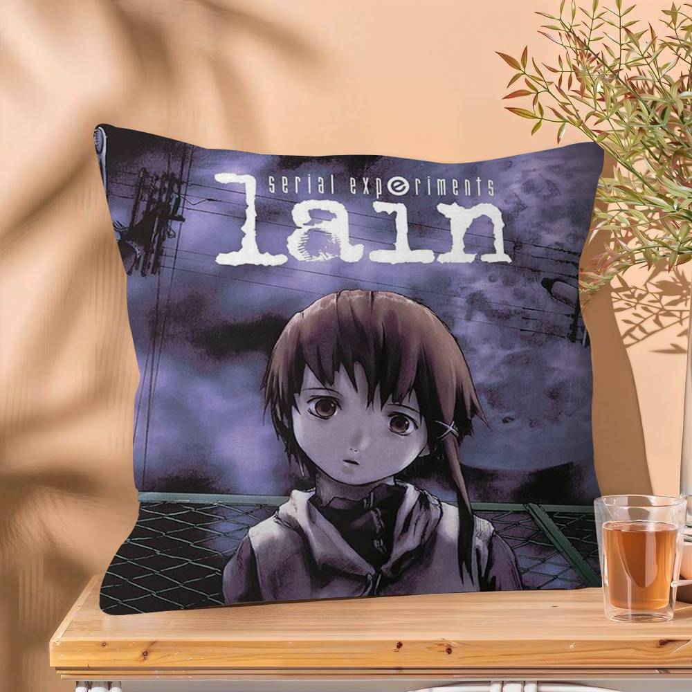 

serial experiments lain Pillow Gift Home Office Decoration Bedroom Sofa Car Cushion Cover case x 30x30 cm