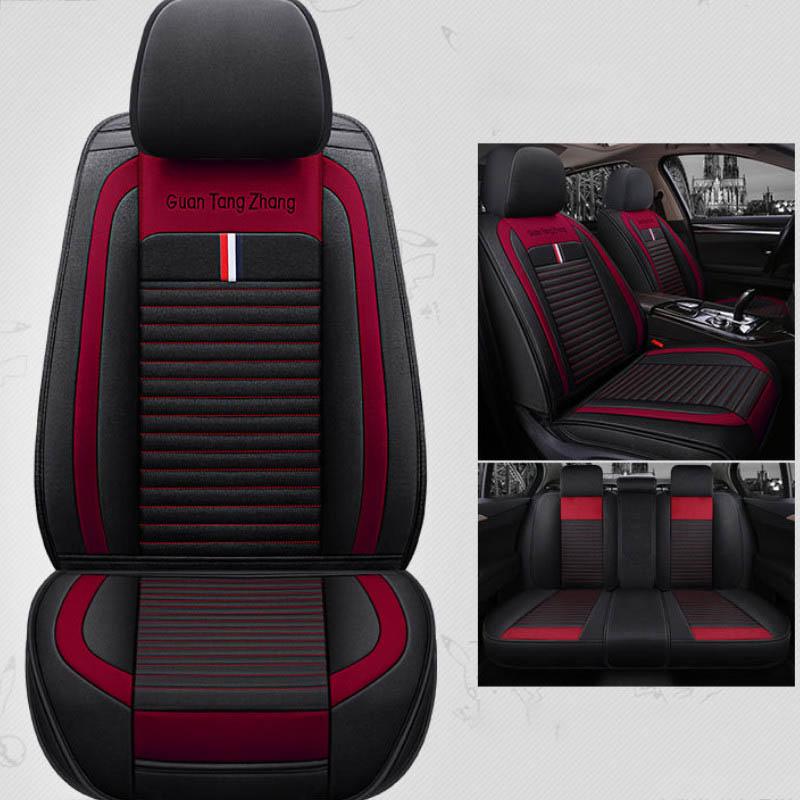 

Льняной чехол для автомобильного сиденья премиум-класса, комплект передних и задних дышащих льняных подушек для сидений, универсальный автомобильный защитный чехол для 5 пассажиров, авто