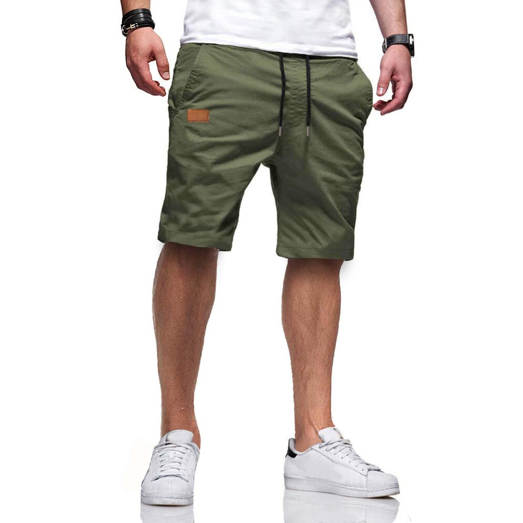Pantaloni Scurți Sport Bumbac Colorați de Var pentru Bărbați Pantaloni Casual Confortabili cu Picior Drept
