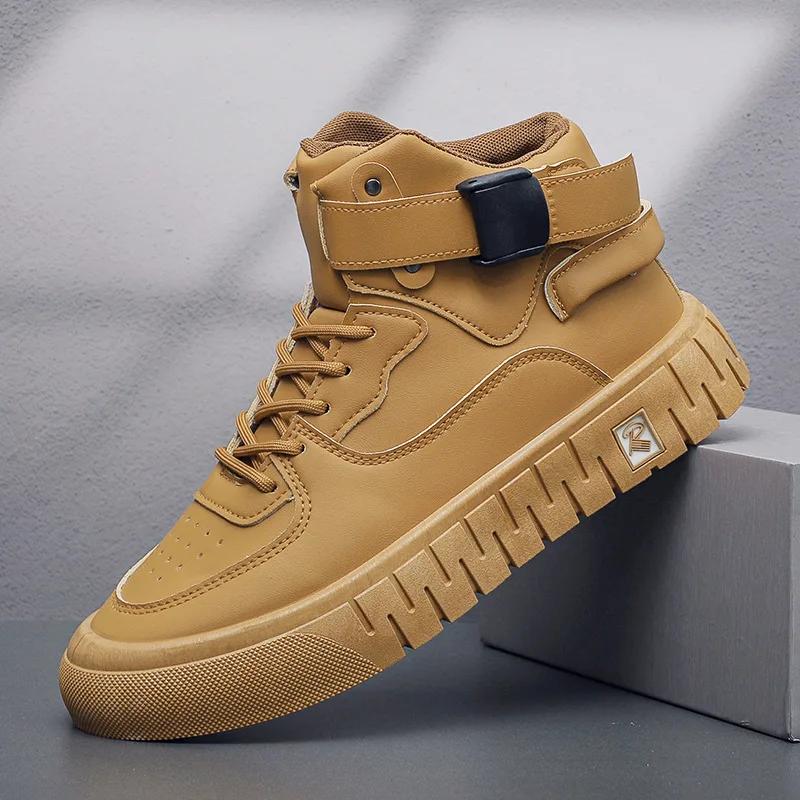 Fashion Spring and Autumn New Classic Men's Shoes Fashion Thick soled Sports Shoes Youth High Top Casual Skateboarding Shoes sneakers