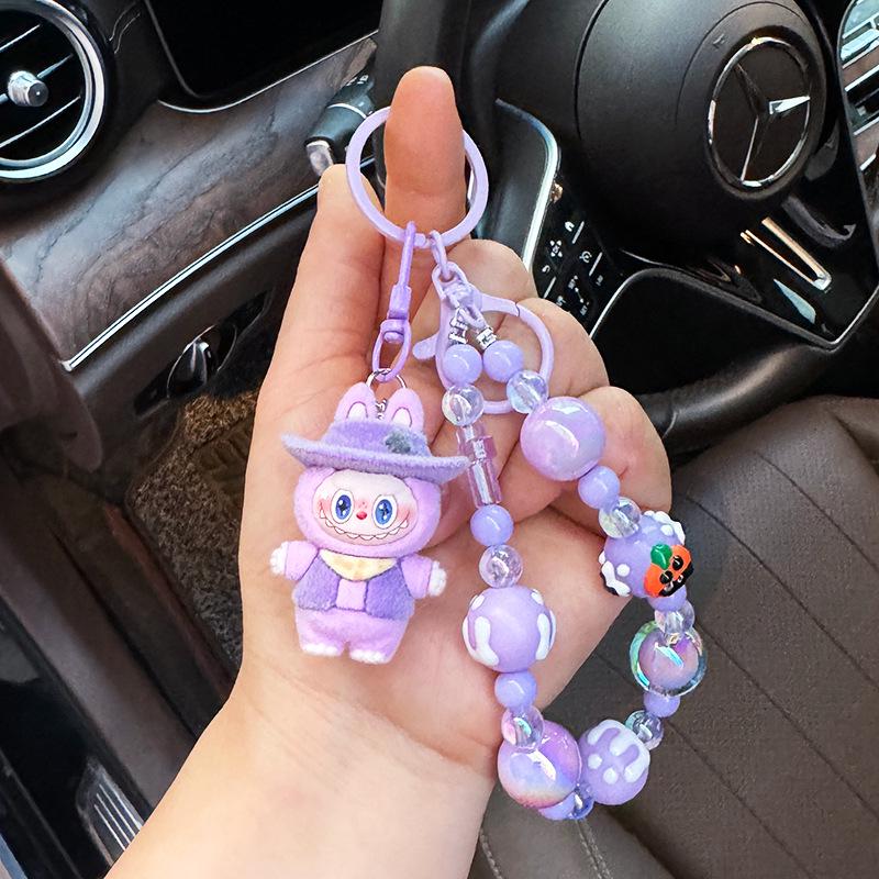 

Креативный мультяшный брелок с бусинами и шнурок для телефона - Милый кулон для школьных сумок, машин и подарков