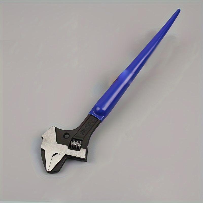 4-in-1 Adjustable Spud Wrench 16in/405mm Reversible Jaw Adjustable Wrench with Hammer Head and Pipe Wrench Function