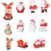 Mini Weihnachtsfigur Schneemann Weihnachtsmann Weihnachtsbaum Hirsch Kutsche Glocke Figur Startseite Bonsai Dekor Mikro Landschaft Ornament Spielzeug