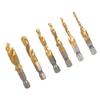 6Pcs Thread Tap Spirals Machine Tap Threading Tool Screw Tap Drill Bit Tap Drill Bit Composite Tap Drill Set For Metal