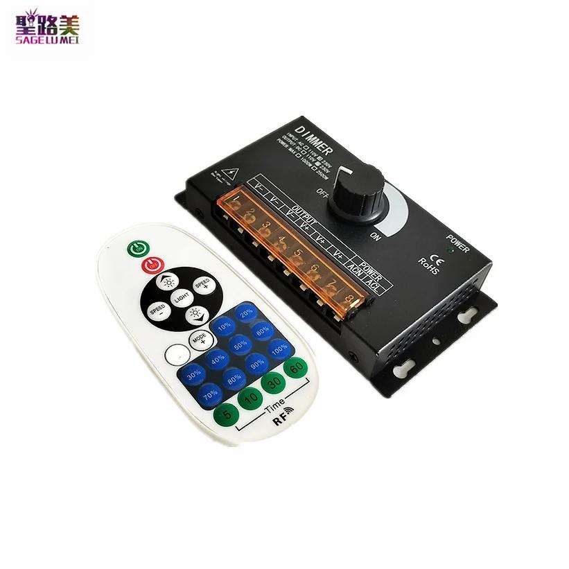 

AC110V 1000W or AC220V 2500W High Voltage LED Dimmer With Remote Knob Controller For SMD 5050 2835 3528 Single Color Strip Light 220 V
