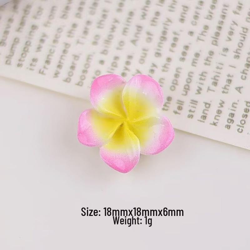 Colorful Plumeria Resin Charms: DIY Cream Glue Accessories for Crocs, Hair Clips, Earrings, Phone Cases