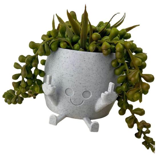 Cute Succulent Plants Pot Creative Human Face Shape Flower Pot Indoor Plant Holder Home Office Decor