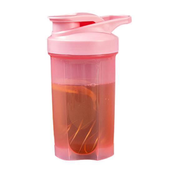 Yousheng Protein Shaker Cup with Blender Ball 500ml Wide Mouth Shaker for Easy Mixing Portable Whey Protein Shaker Bottle for Sports Travel Camping