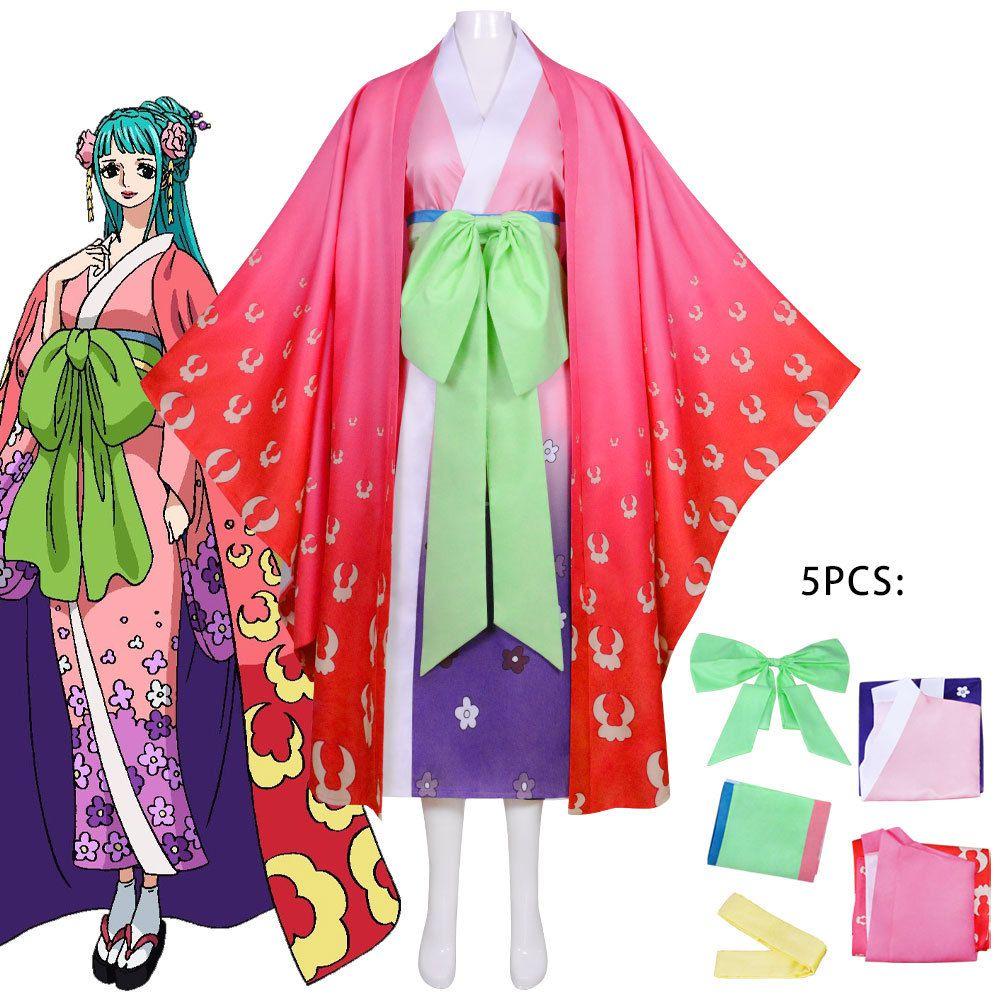 Stunning One Piece Wano Country Kozuki Hiyori Kimono For Women Cosplay