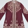 XQY500371 Etnische Print Rits Lange Gewaad Jurk