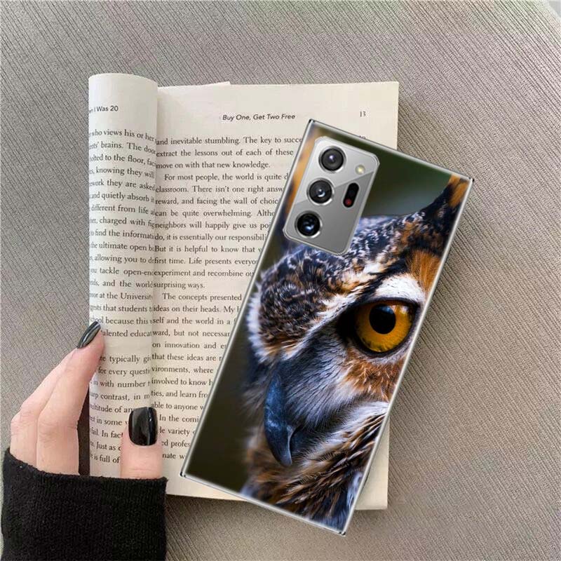 Snow Cute Owl Animal Phone Case For Samsung Galaxy S25 Edge S24 S23 FE S22 S26 Ultra S21 S20 S10 Plus Capa Soft