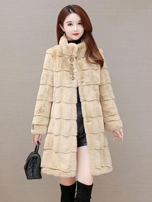 Imitation Mink Velvet Women's Coat Imitation Mink Coat Women's Coat Women's Trench Coat Women's Thickened Autumn and Winter Women's Clothing Others