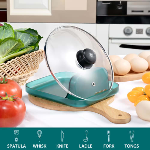 Li&Zhao Spoon Rest for Stove Top - Stove Spoon Holder for Kitchen Counter Pot Lid Holder Utensil Rest Cooking Spoon Holder