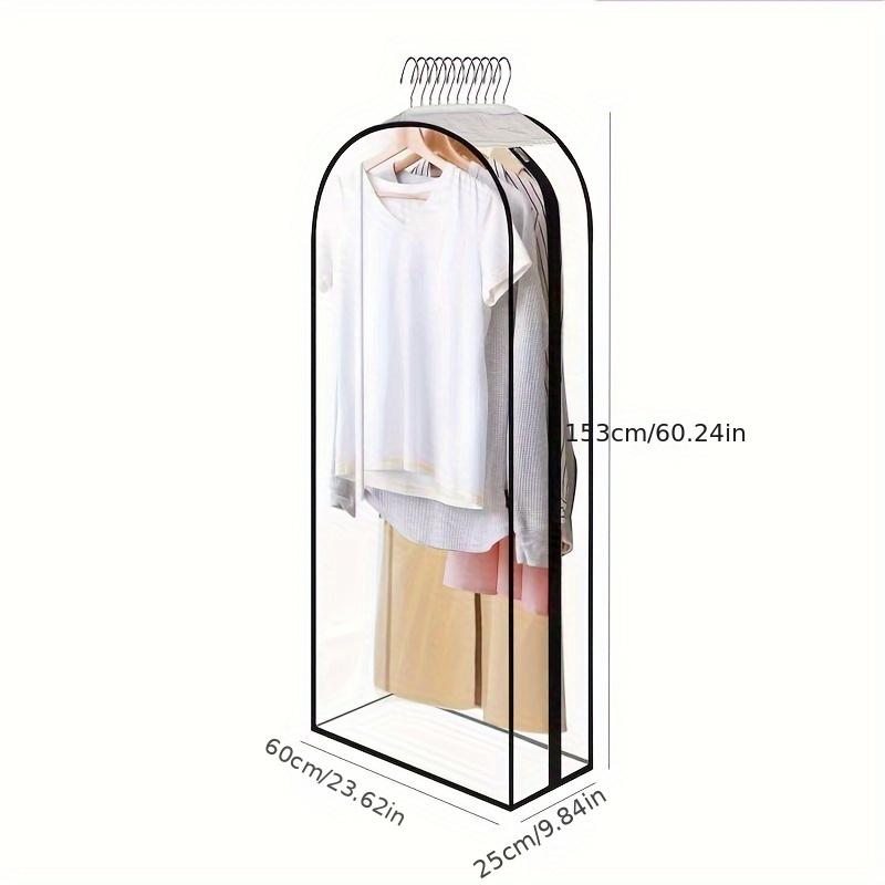 Transparent Canvas Clothing Bag Large Capacity Clothing Dust Cover Cloth Moisture Proof Dust Proof Storage Bag Home Accessories