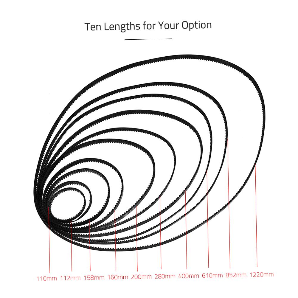 

Ремень ГРМ GT2 замкнутый резиновый синхронный ремень Ш=6 мм Д=110 112 158 200 280 400 610 852 1220 мм Детали 3D-принтера чёрный