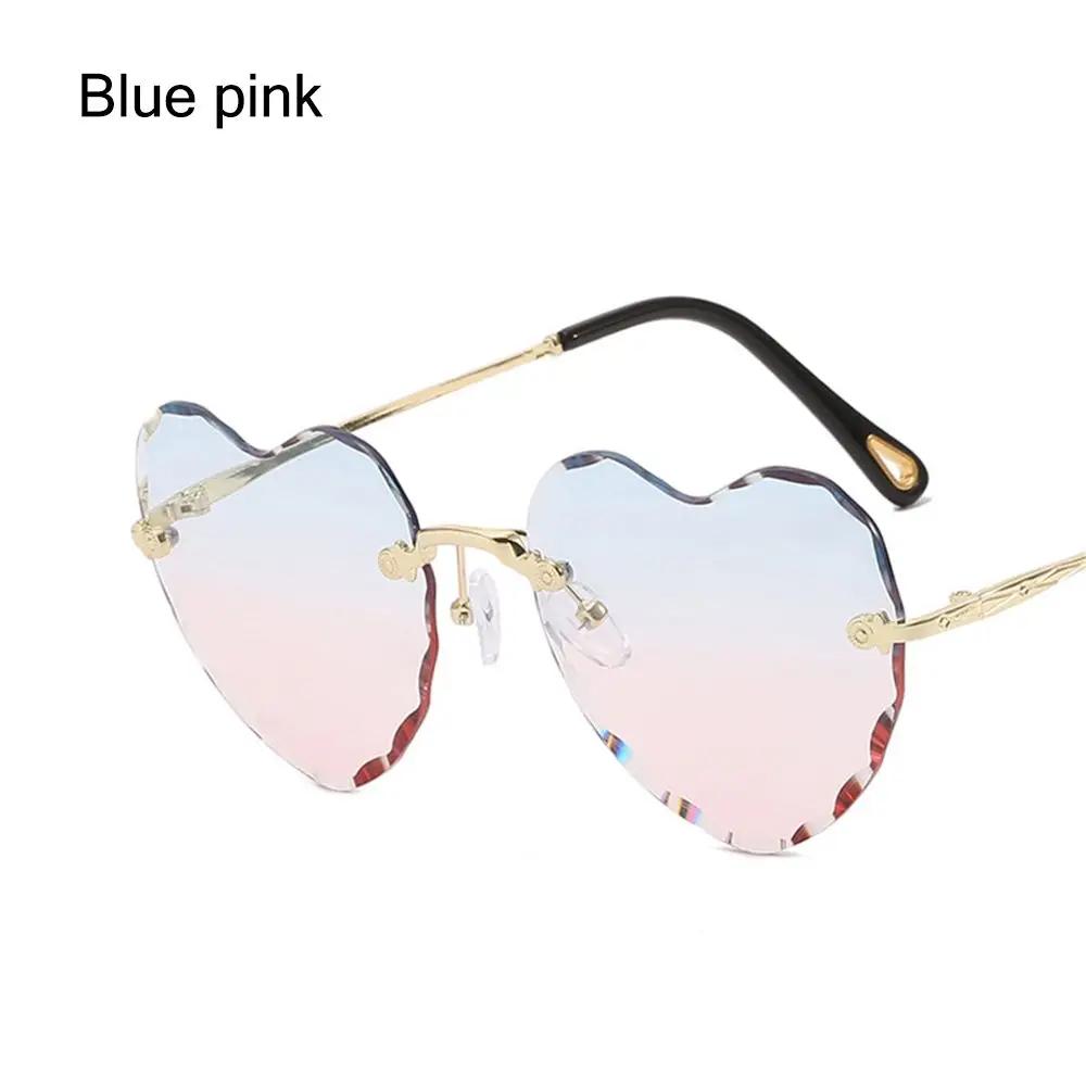 Cute Love Heart Thin Metal Frame Eyewear Heart-Shaped Sunglasses Heart Sunglasses SunGlasses for Women