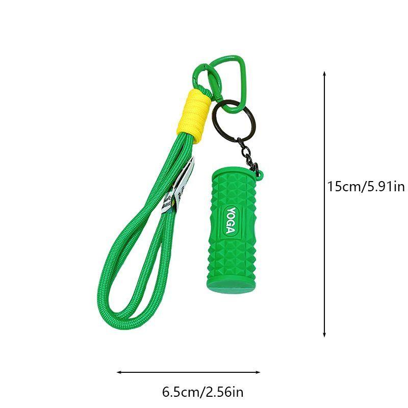 Yogodlns Mini Foam Roller Fitness Keychain Silicone Gym Workout Gifts Outdoor Backpack Pendant Gym-lockers Decoration For Gym Lovers