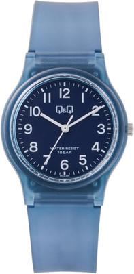 Citizen Analog 10 ATM Water Urethane Blue Q&Q Wristwatch, Resistant, Strap, V06A-520VK,
