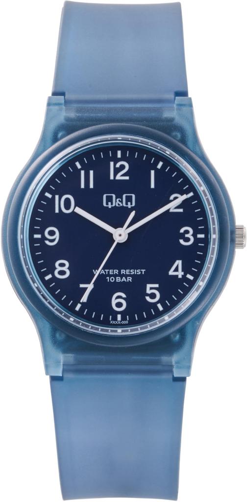 Citizen Analog 10 ATM Water Urethane Blue Q&Q Wristwatch, Resistant, Strap, V06A-520VK,