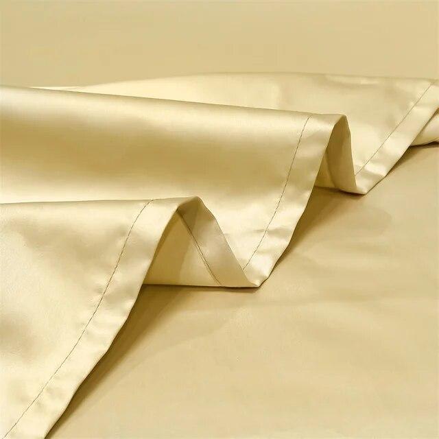 Hochwertiges Bettwäsche-Set, 100 % ägyptische Baumwolle, 400 TC, Bettlaken-Set, 4/6-teilig, Spannbetttuch, flaches Bettlaken mit Kissenbezug, Doppelbett, Queen-Size-Bett