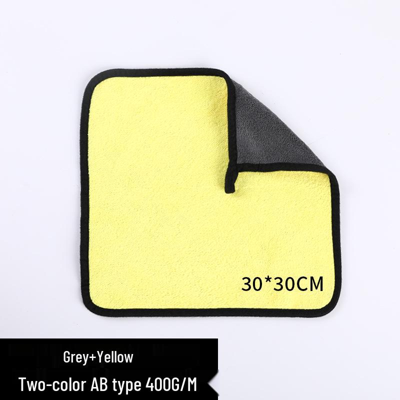 

Two-Color Coral Fleece Towels: Perfect for Car Wash, Cleaning, Fishing Gear, or Kitchen Use 25x25cm with Hanging Strap