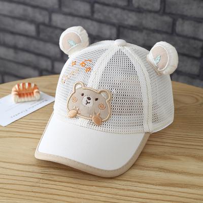 - Appliquéd Embroidered Bear Ear Mesh Baseball Cap for Summer Outdoor Casual Wear, Breathable and Comfortable.