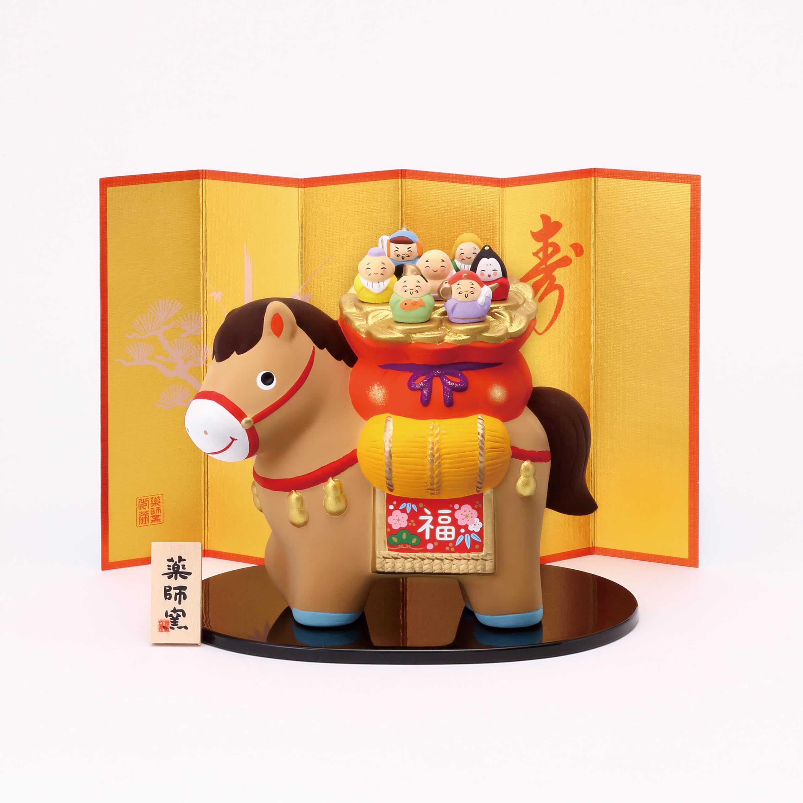 

Yakushi Kiln Nishikisai Fukugo Horse (Seven Gods of Fortune) 64