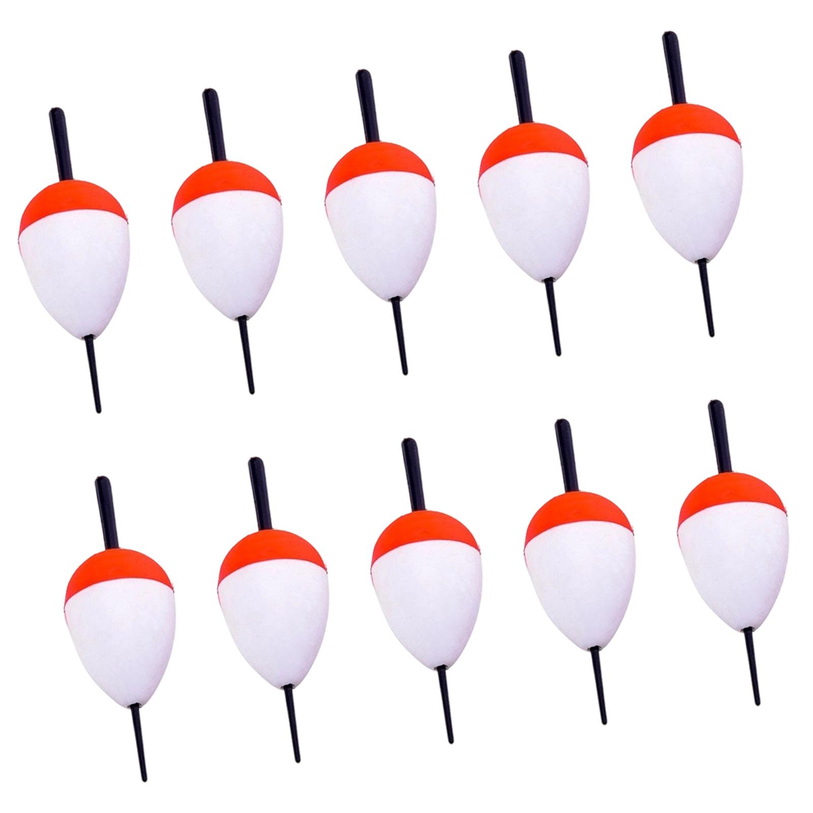 

10Pcs Red And White Foam Sea Fishing Bobber Sea Floating Buoy Fishing Sticks Hard Foam Buoy Fish Tackle Enduring 2G