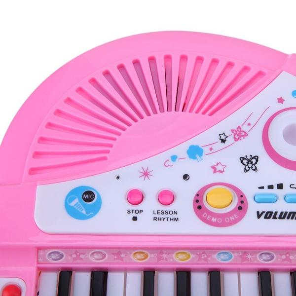 Multifunction Kids 37 Keys Electronic Piano Music Toy Recharged Mic Children Educational Keyboard